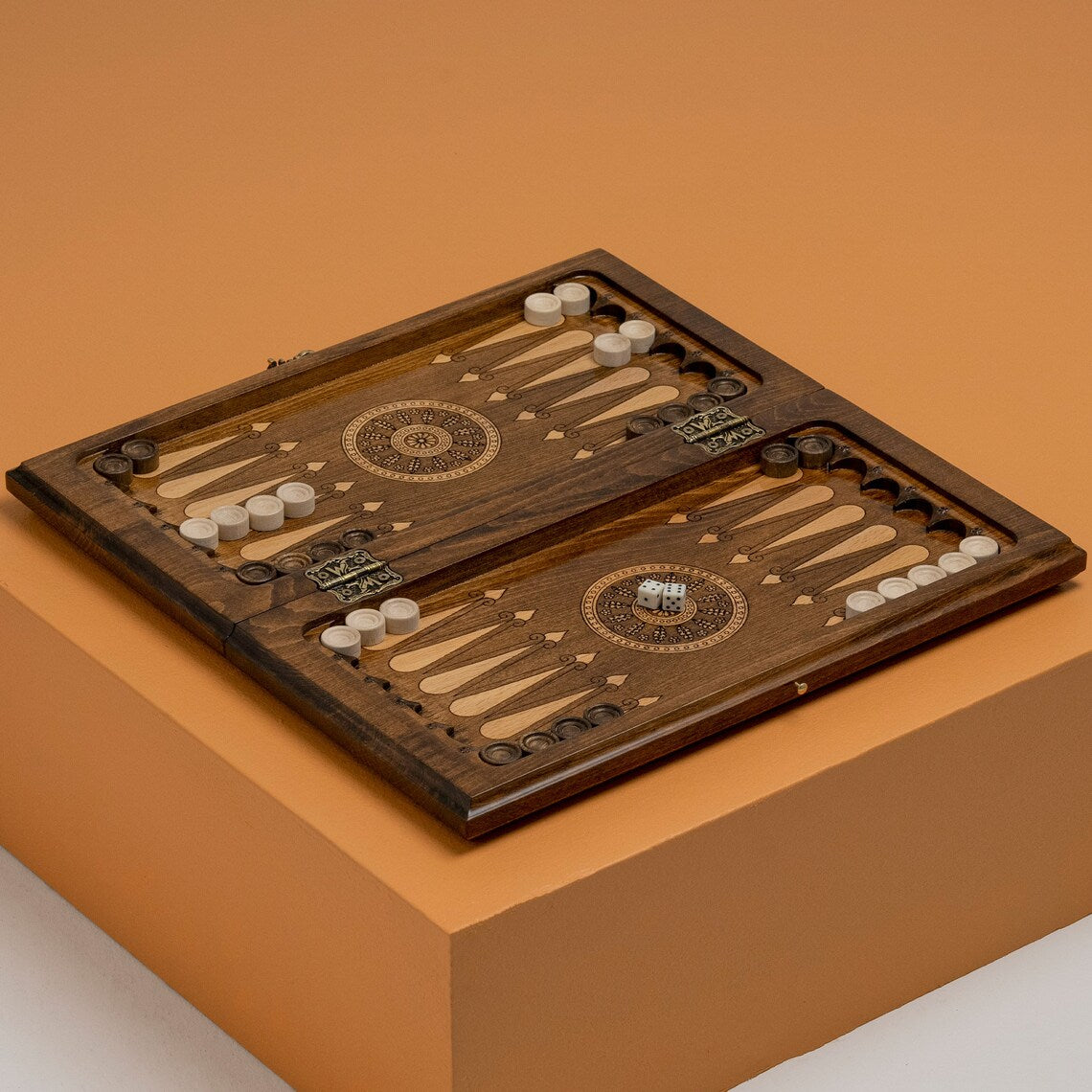 Backgammon Engraved Tree of Life