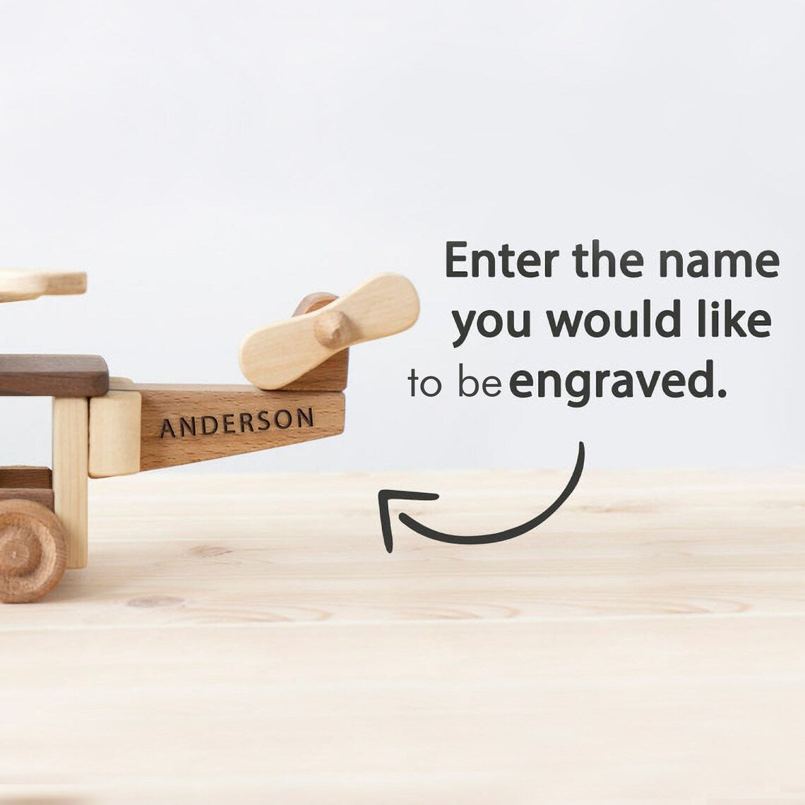 Wooden Helicopter Toy