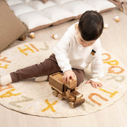 Wooden Toy Truck with Lifting Back – handmade wooden toy, photo 2