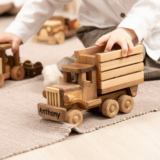 Wooden Farm Truck Push Toy – handmade wooden toy, photo 1