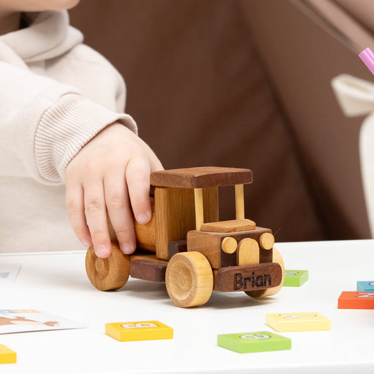 Mini Wooden Milk Truck Toy – handmade wooden toy, photo 1