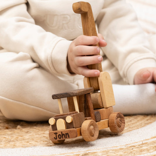 Wooden Crane Toy, Personalized – handmade wooden toy, photo 2