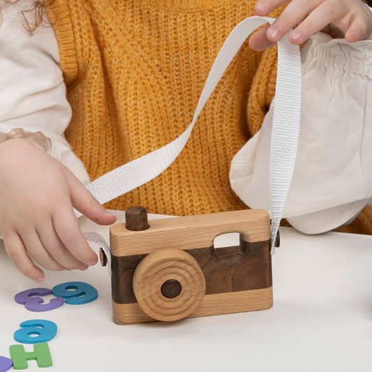 Vintage Wooden Toy Camera – handmade wooden toy, photo 1