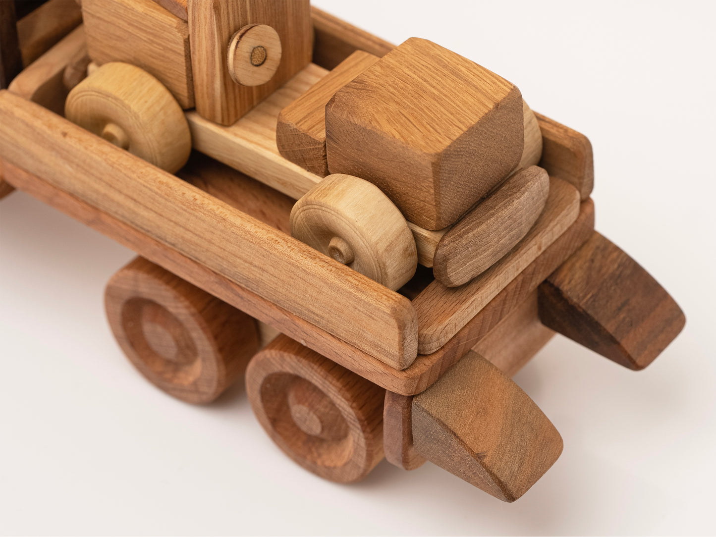 Wooden Tow Truck with Car