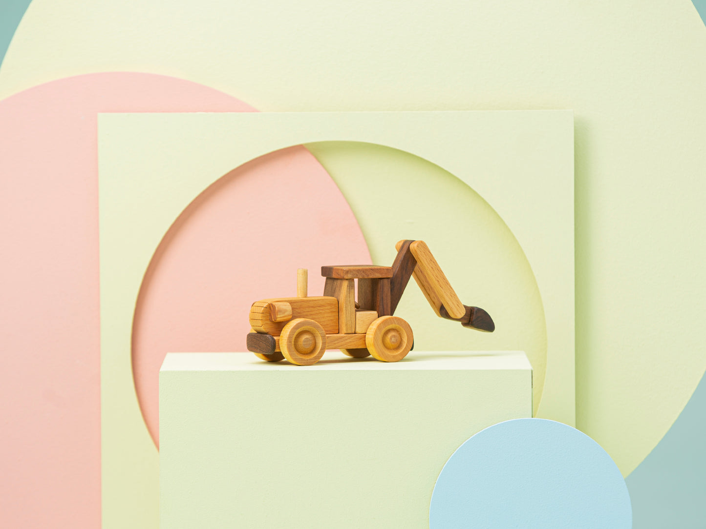 Wooden Handmade Tractor Toy