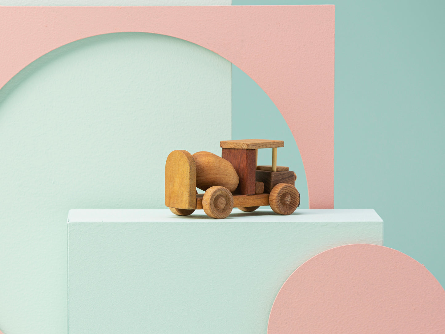 Wooden Toy Cement Mixer