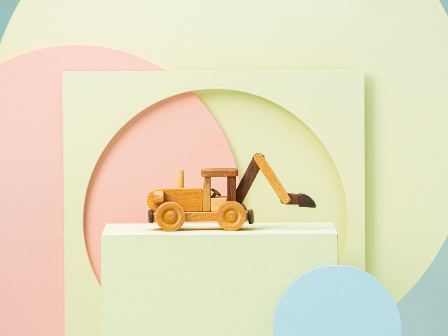Wooden Handmade Tractor Toy