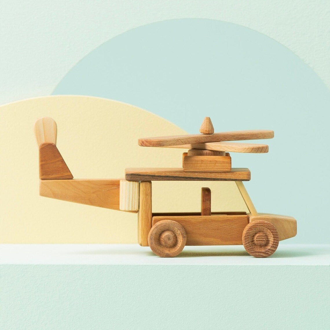 Wooden Helicopter Toy