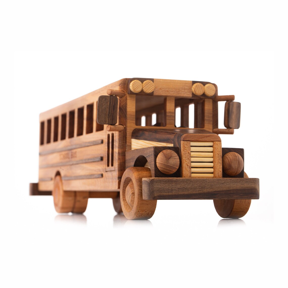 handmade school bus toy