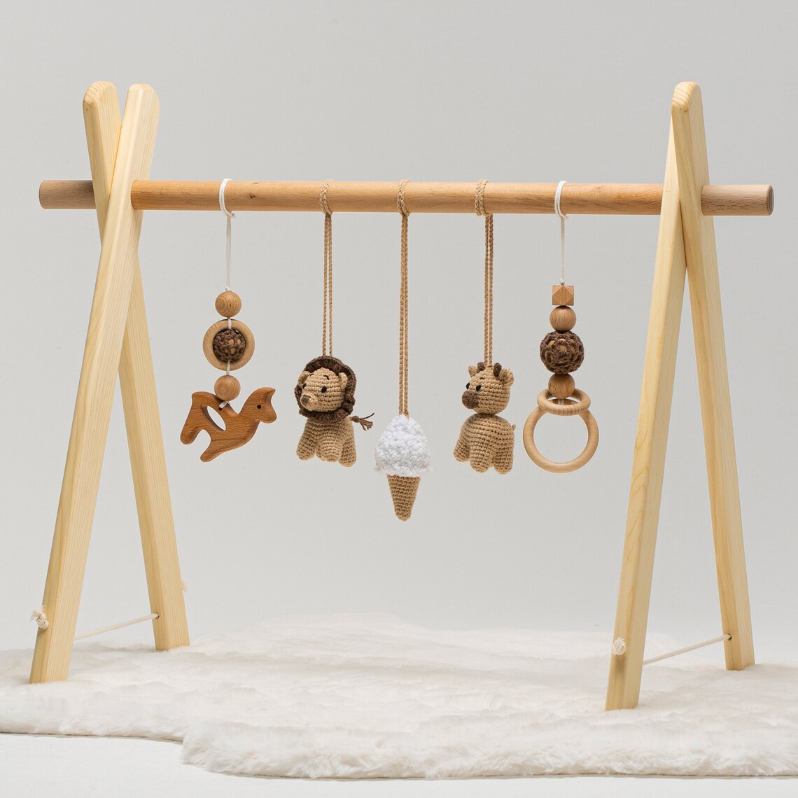 Baby Gym with Crocheted Toys