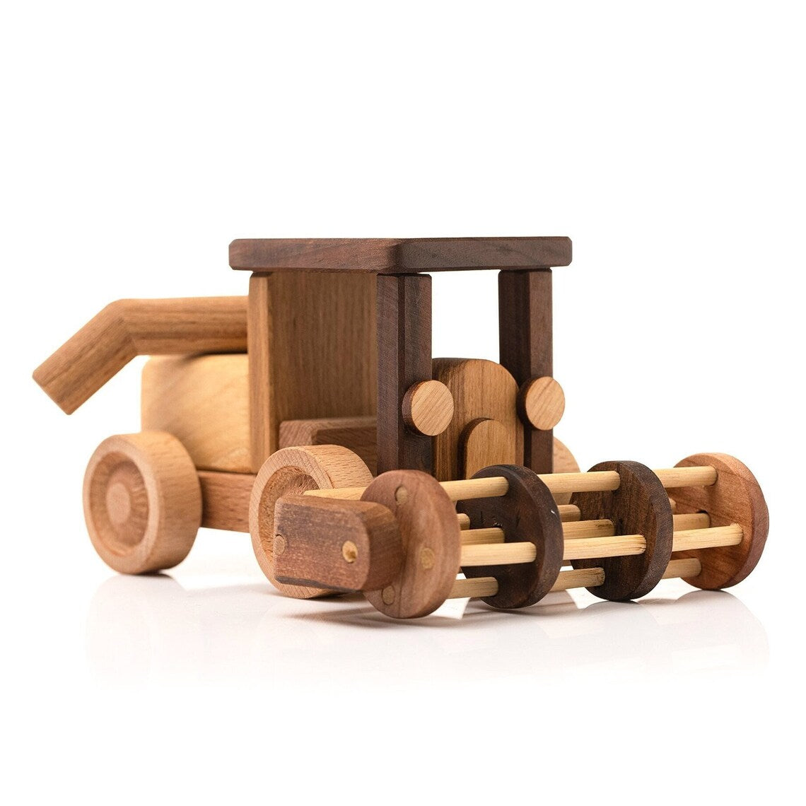 Wooden Toy Combine Harvester