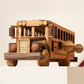 handcrafted wooden school bus 