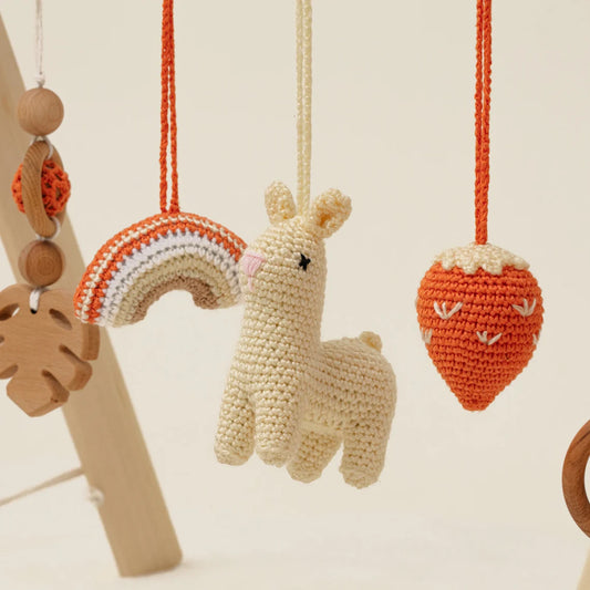 Baby Play Gym, Crocheted Toys / HANDMADE / Personalized Crochet Letters