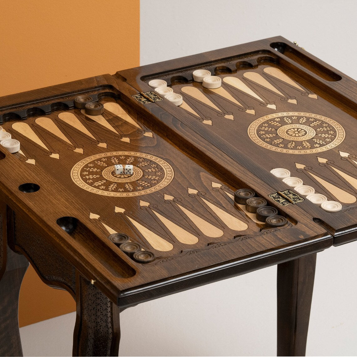 Wooden Backgammon Table