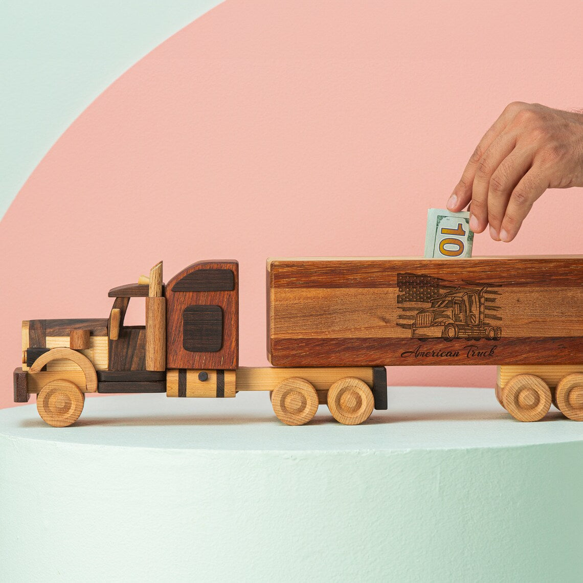 handmade wooden truck