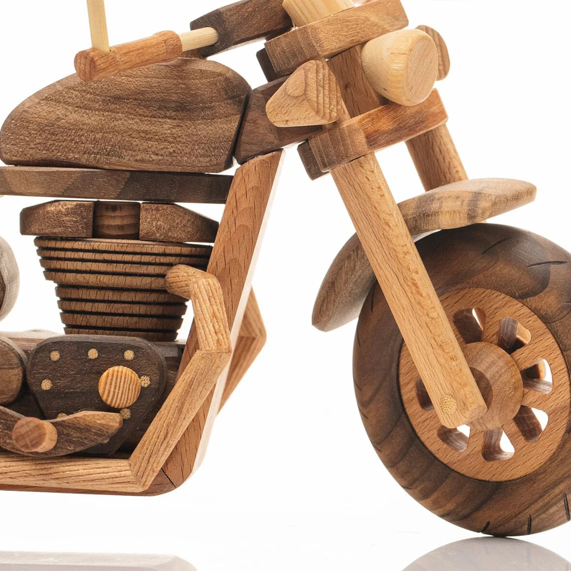 Wooden Motorcycle Toy & Decor