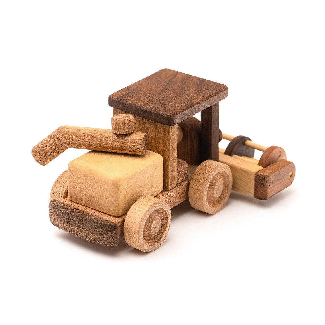 Wooden Toy Combine Harvester