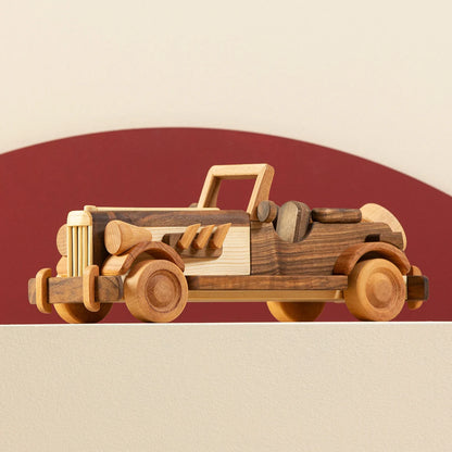 Wooden Toy Retro Car