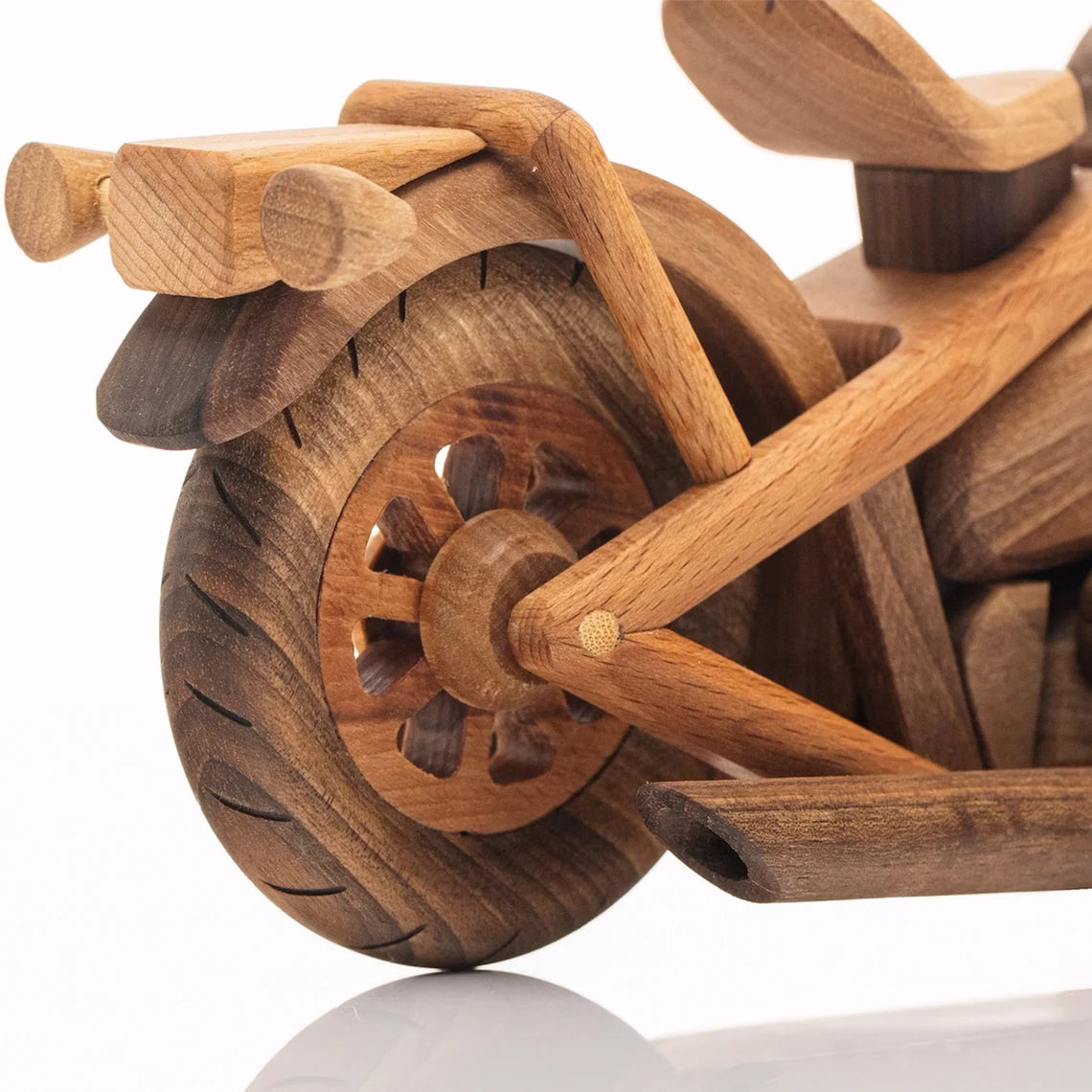 Wooden Motorcycle Toy & Decor