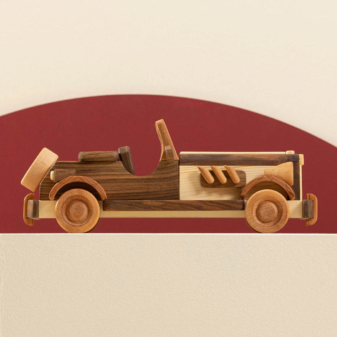 Wooden Toy Retro Car