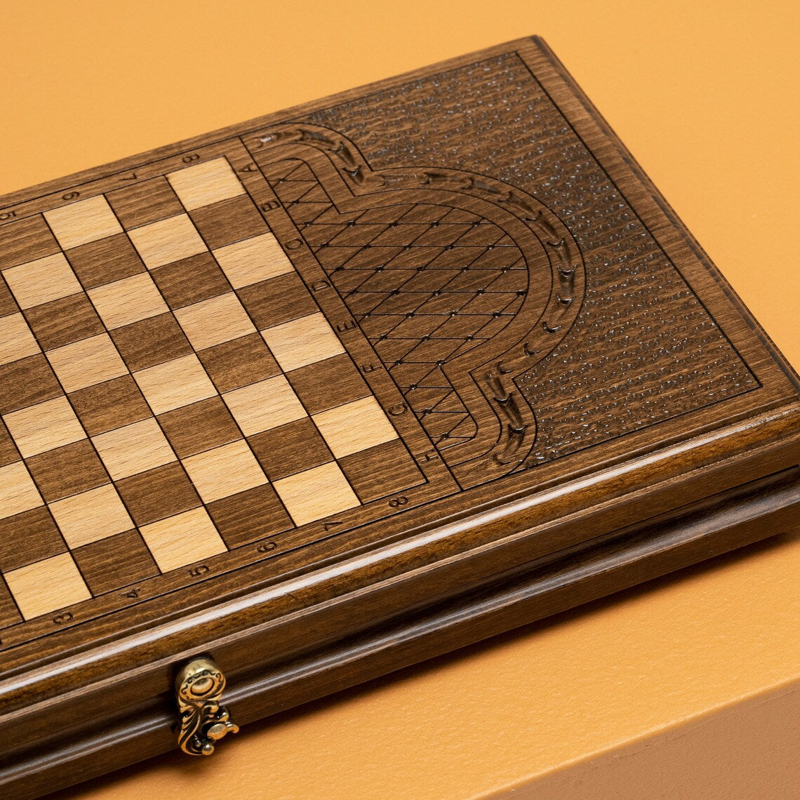 Backgammon Engraved Tree of Life