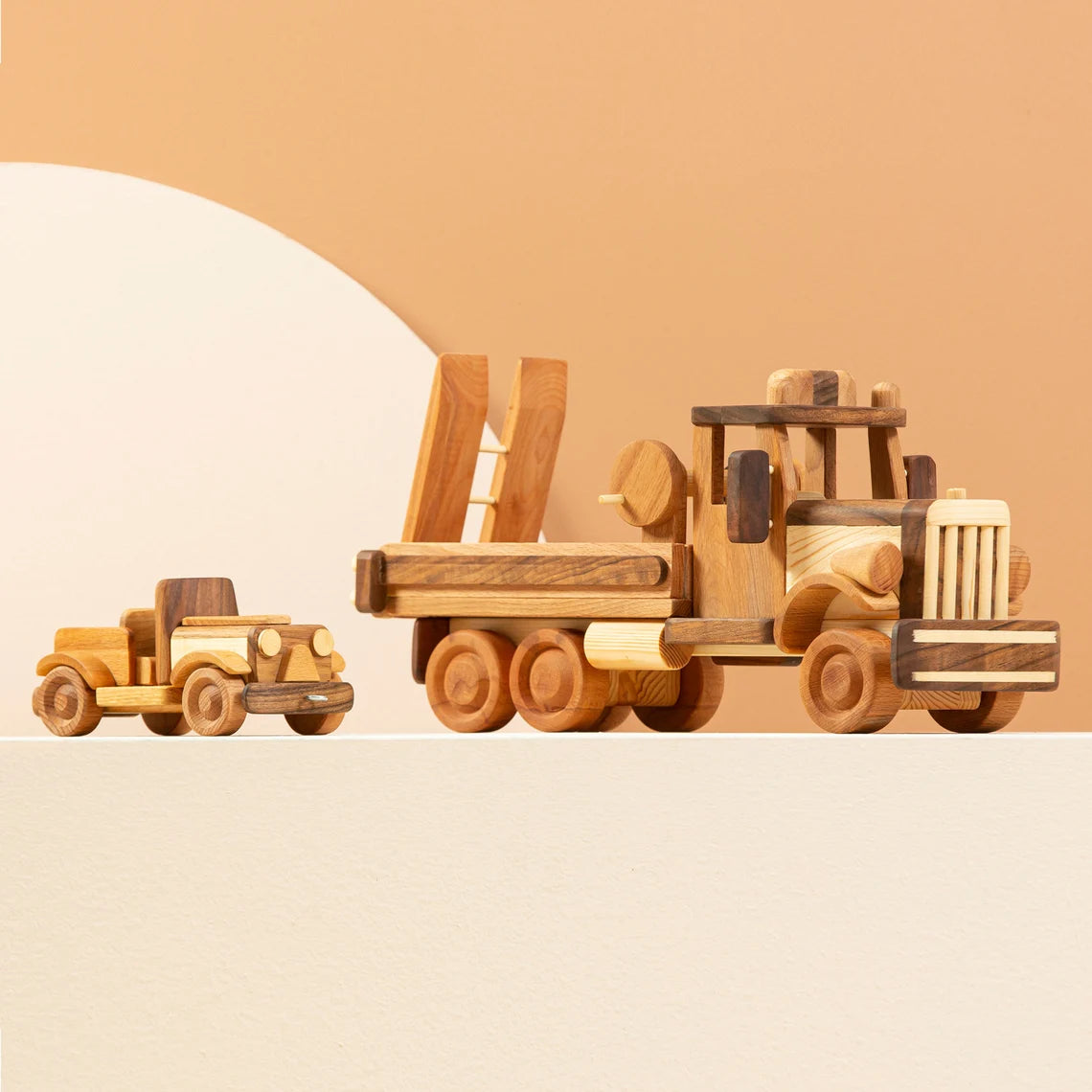 Wooden Large Tow Truck Toy