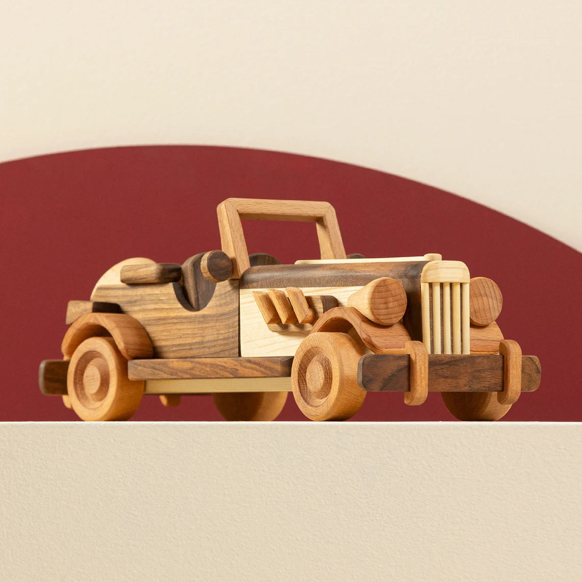 Wooden Toy Retro Car