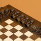 Chess Table Engraved Tree of Life / HANDMADE