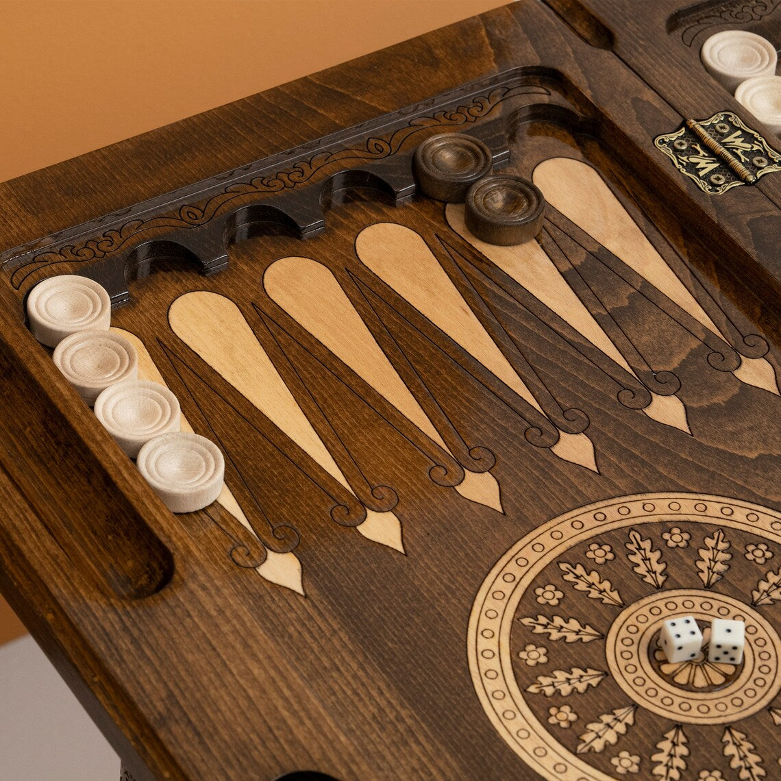 Wooden Backgammon Table