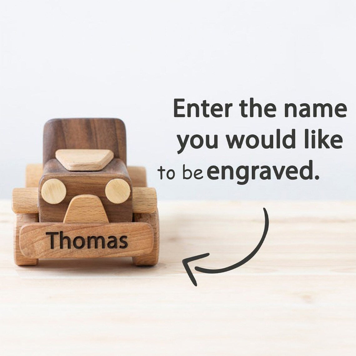 Personalized Wood Toy Car