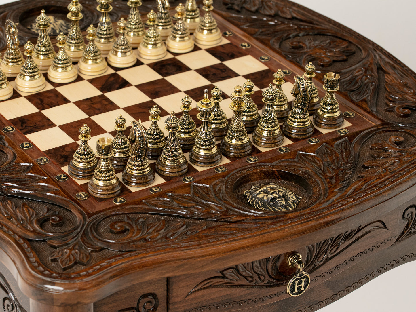 Chess Table - Lion