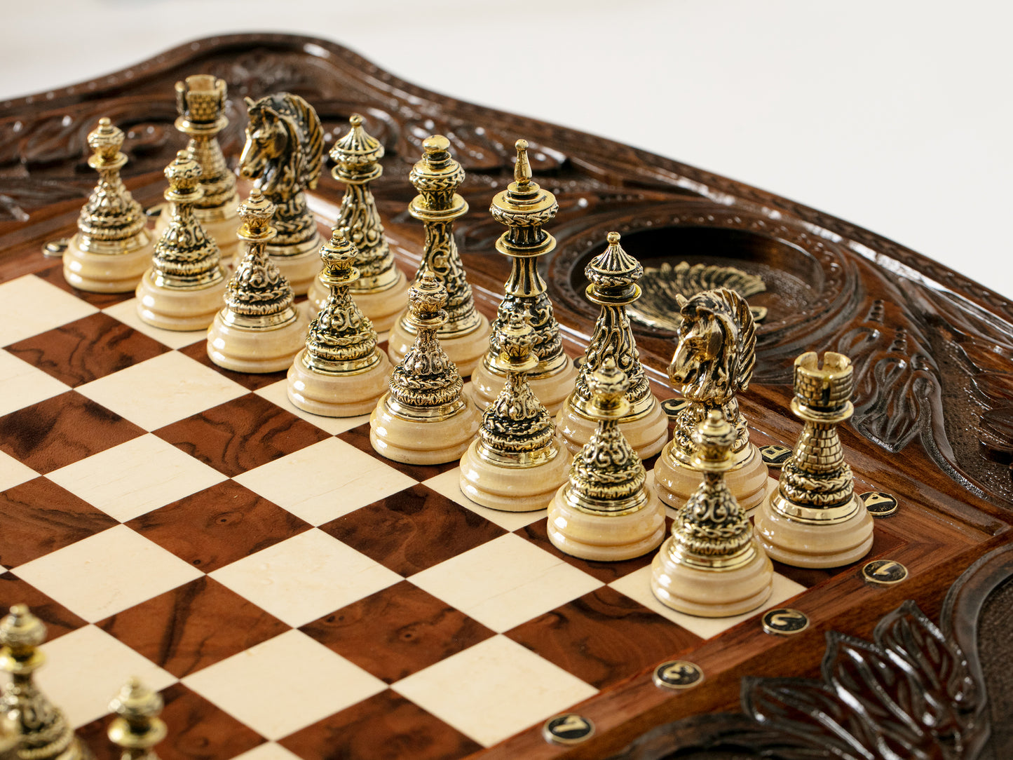 Handmade Chess Table - Eagle