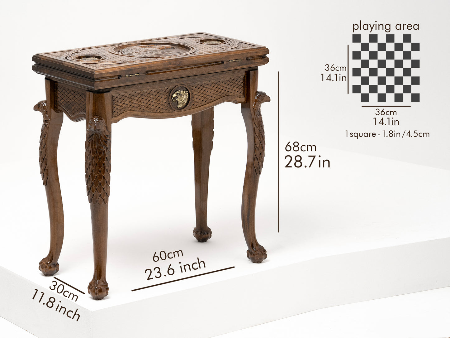 Wooden Chess Table EAGLE