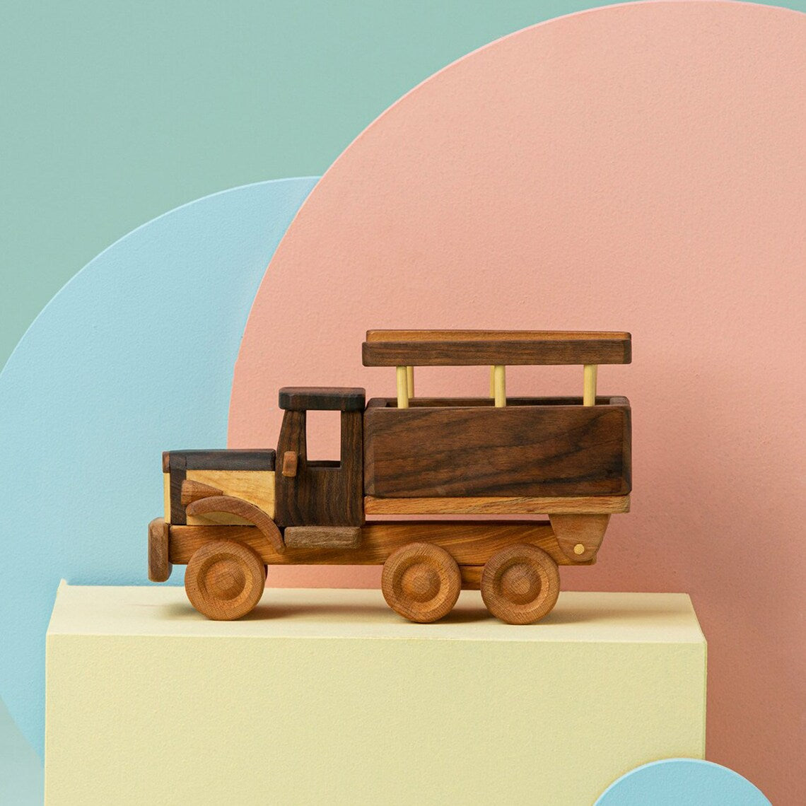 Wooden Truck Toy for Toddlers