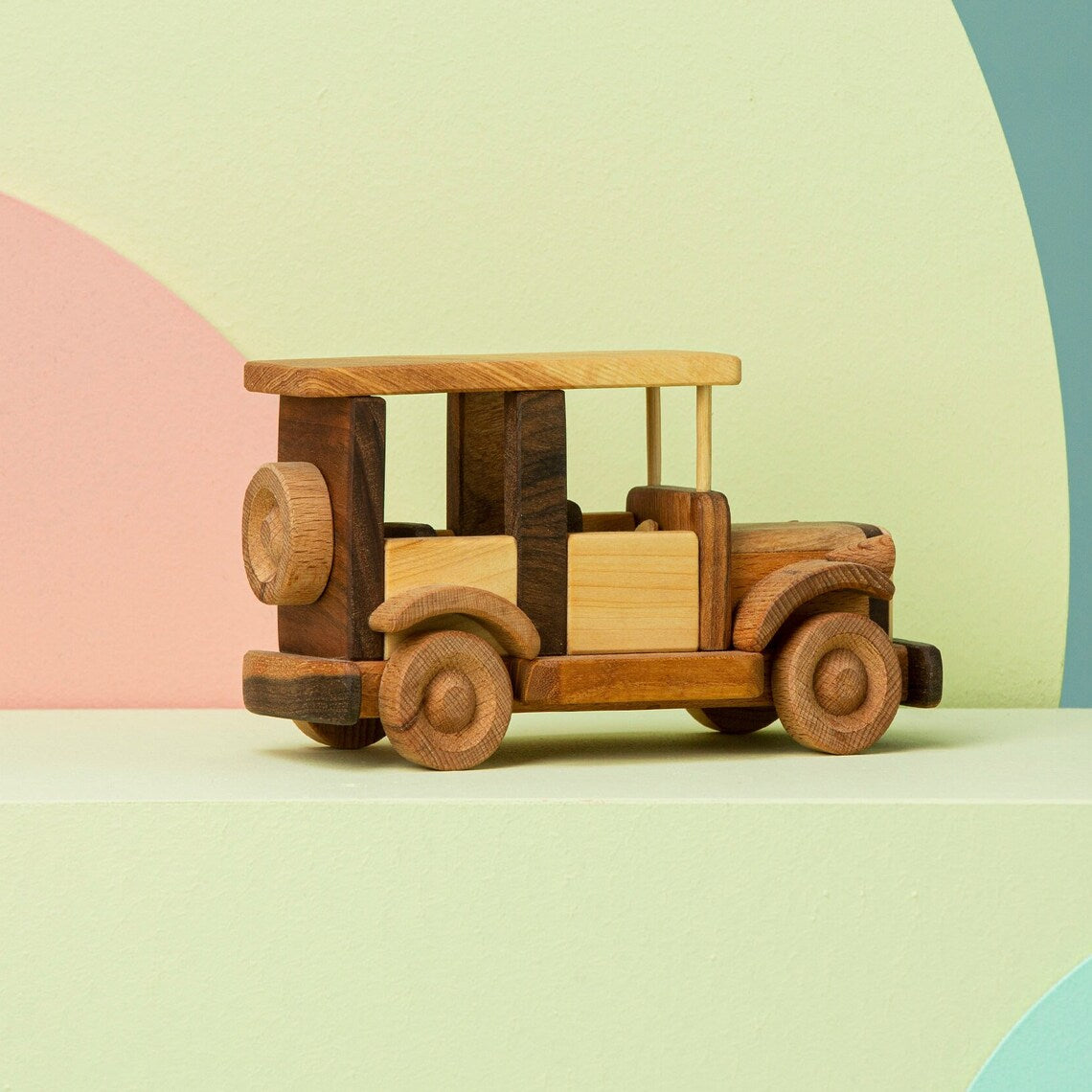 Wooden Retro Car Toy