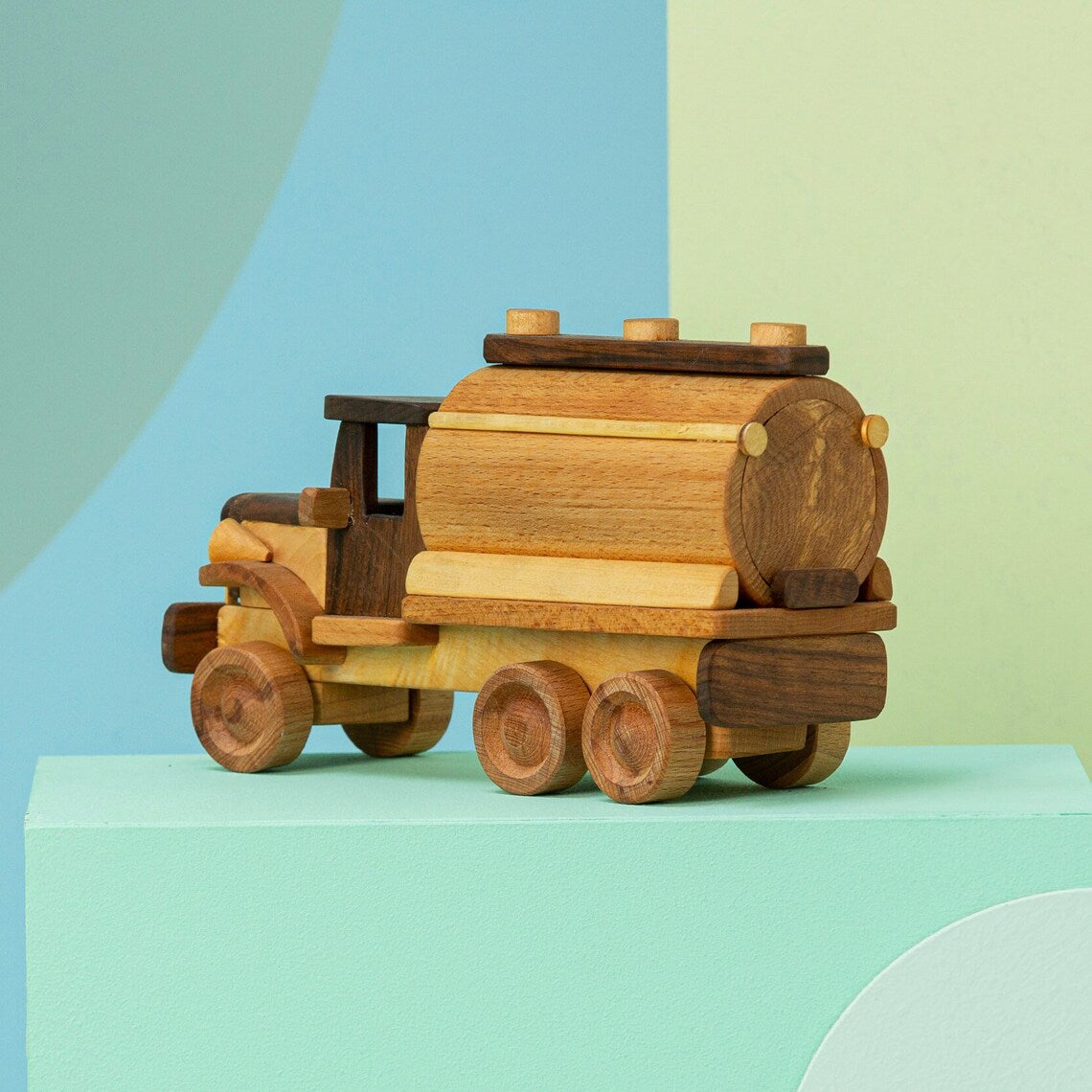 Wooden Toy Milk Truck