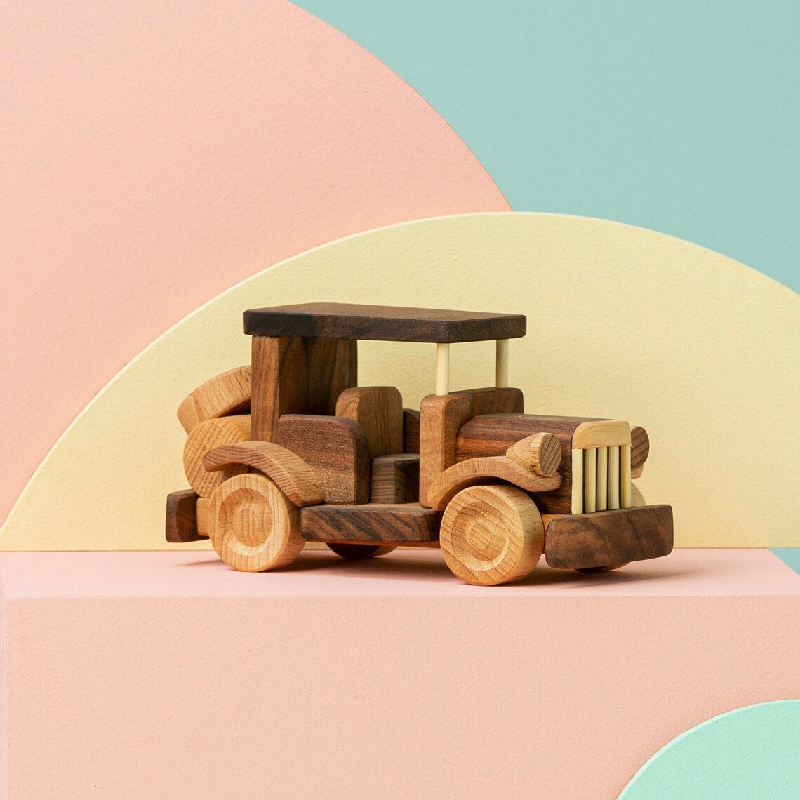 Wooden Retro Car Toy