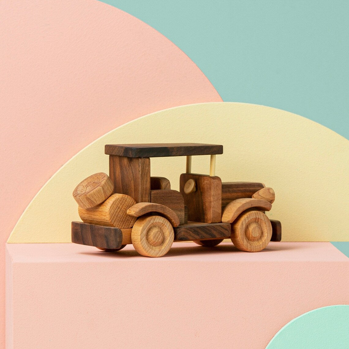 Wooden Retro Car Toy