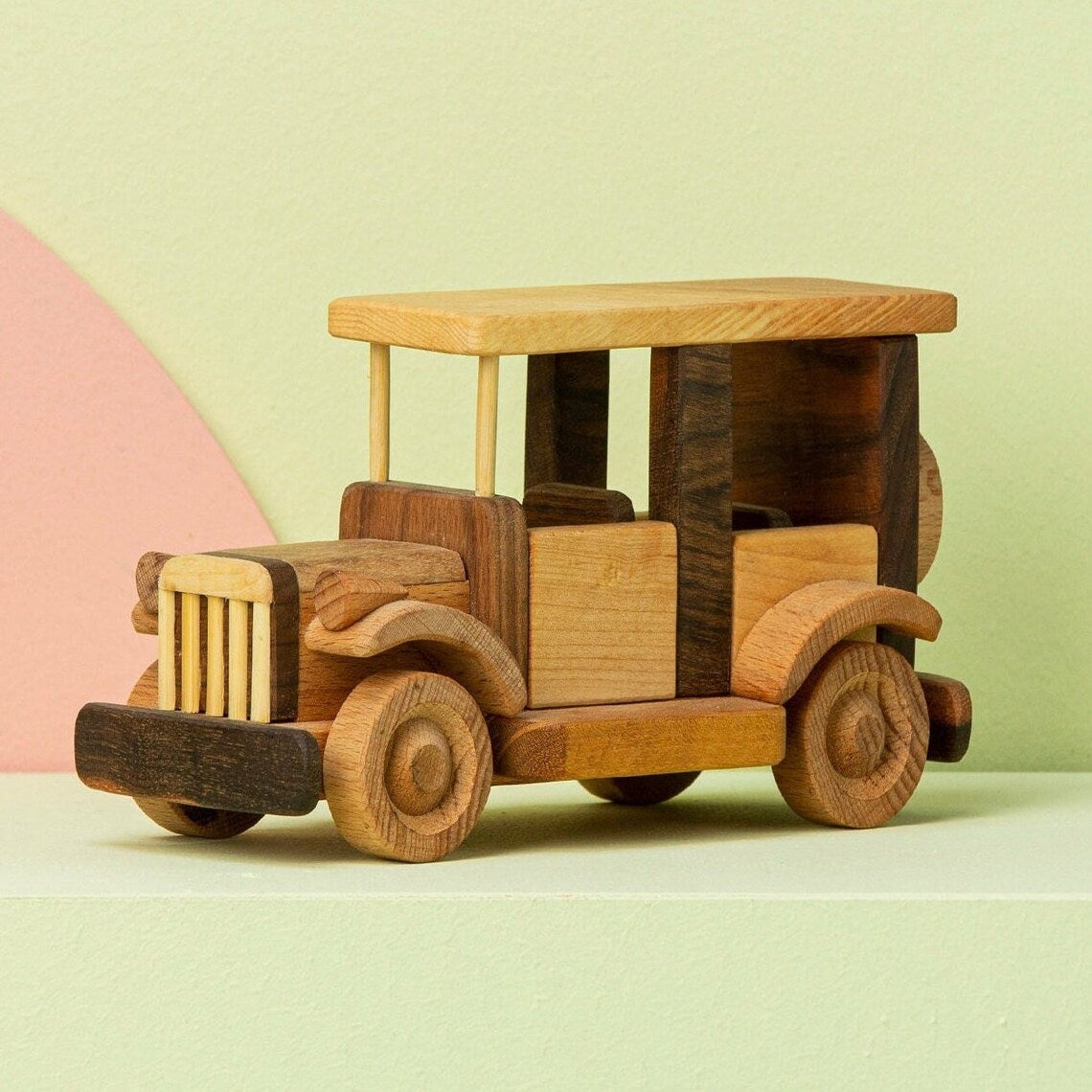 Wooden Retro Car Toy