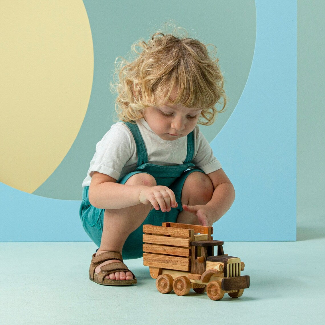 Wooden Truck Push Toy