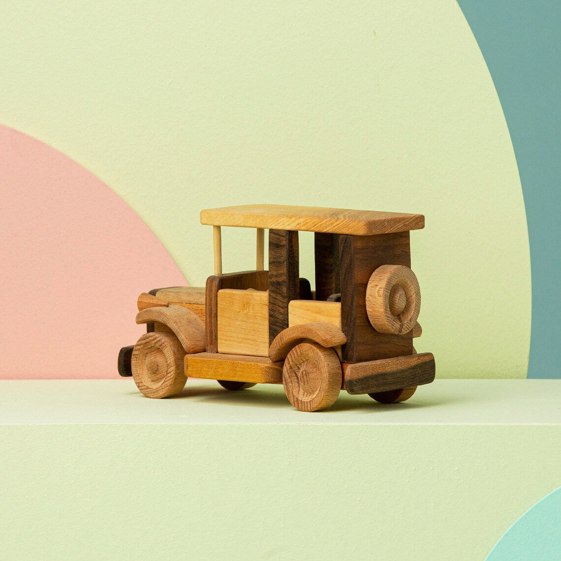 Wooden Retro Car Toy