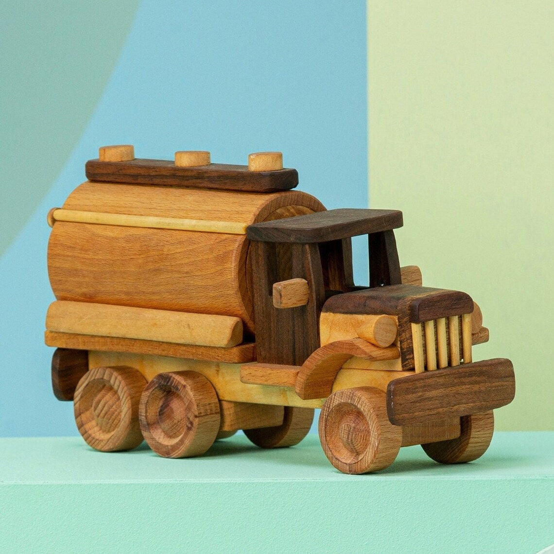 Wooden Toy Milk Truck