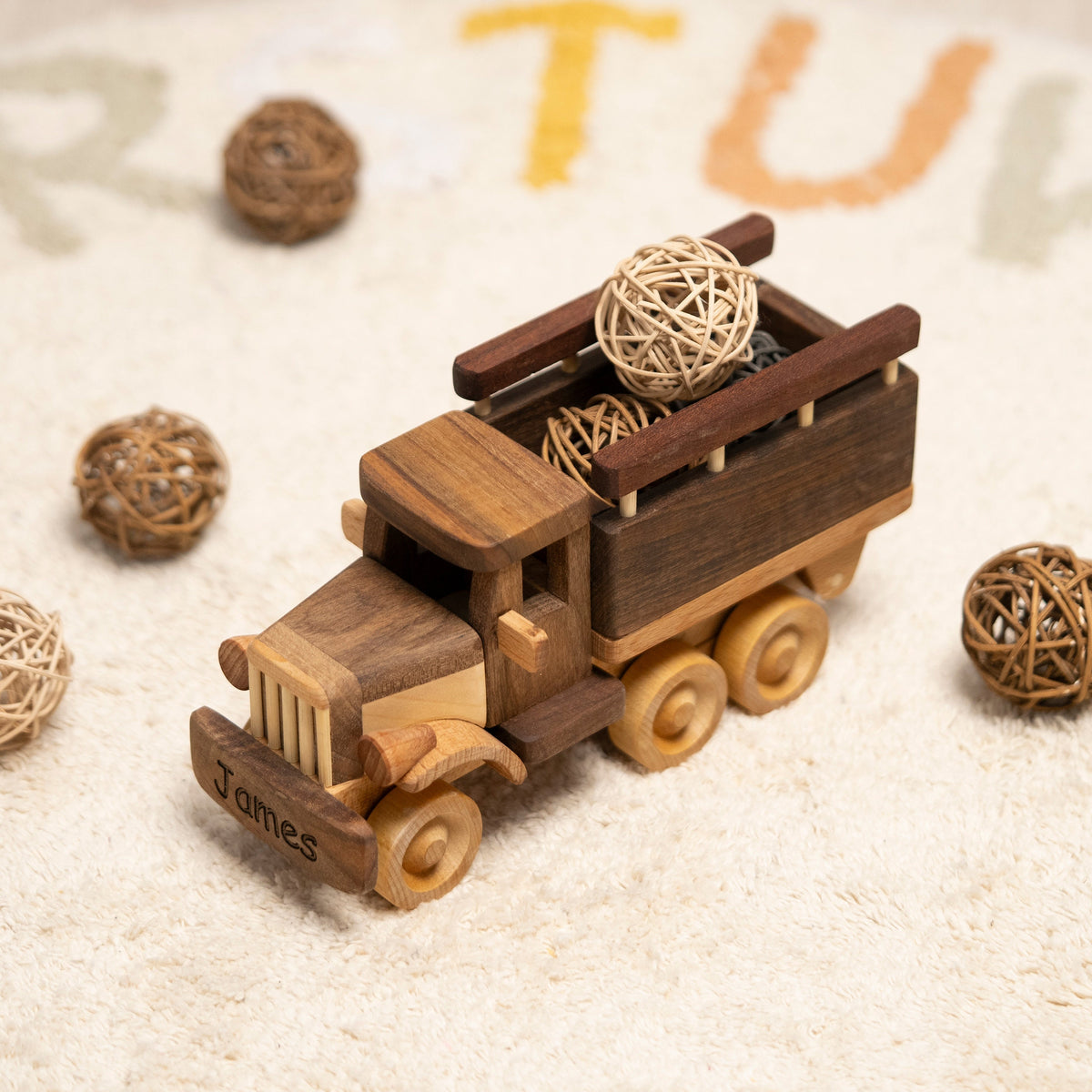 Eco-Friendly Wooden Truck for Toddlers – handmade wooden toy, photo 5