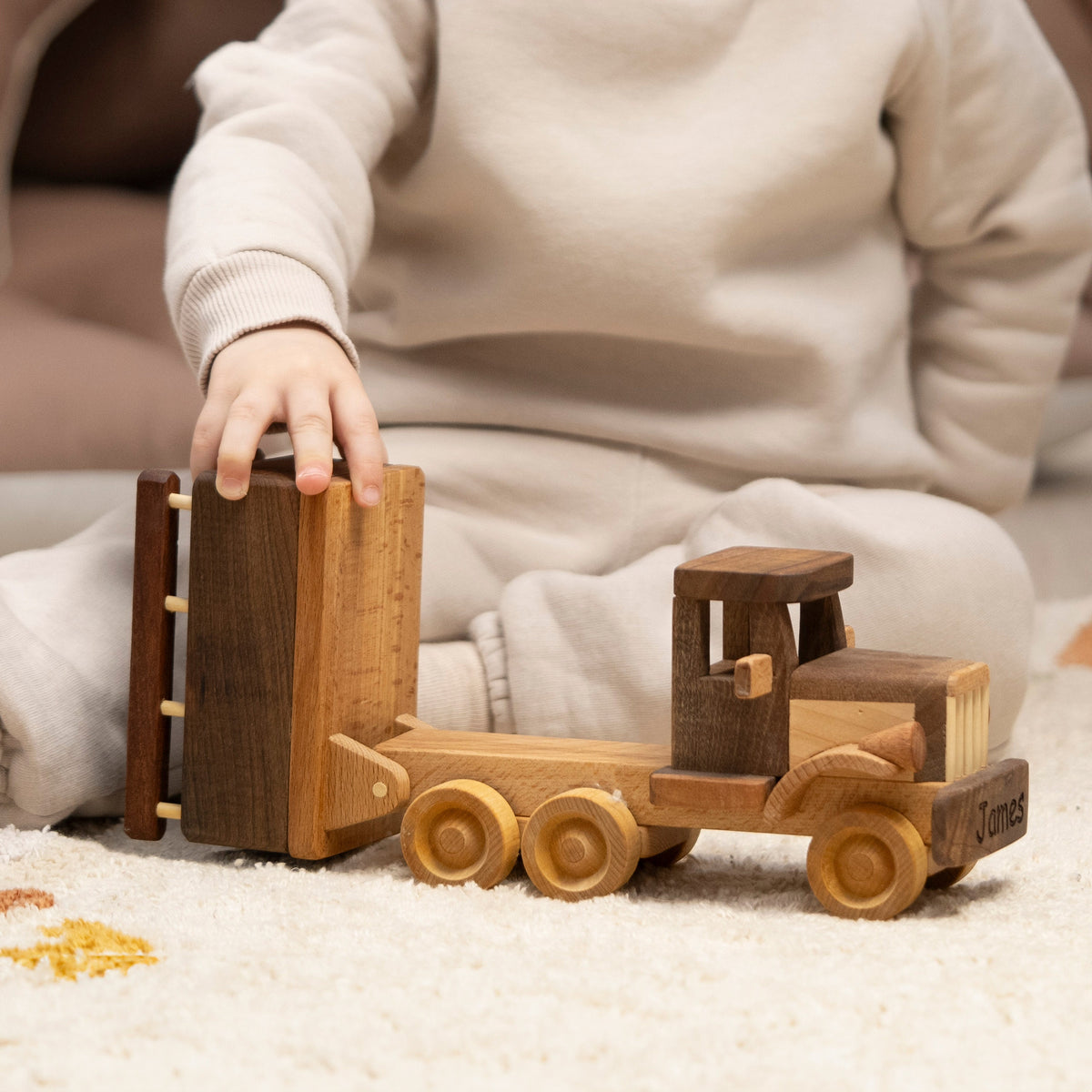 Eco-Friendly Wooden Truck for Toddlers – handmade wooden toy, photo 2