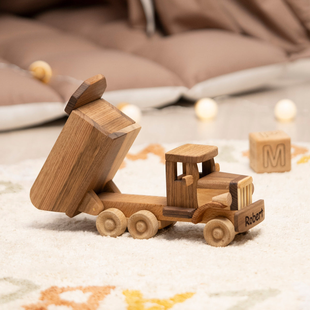Wooden Dump Truck Toy, Personalized – handmade wooden toy, photo 4