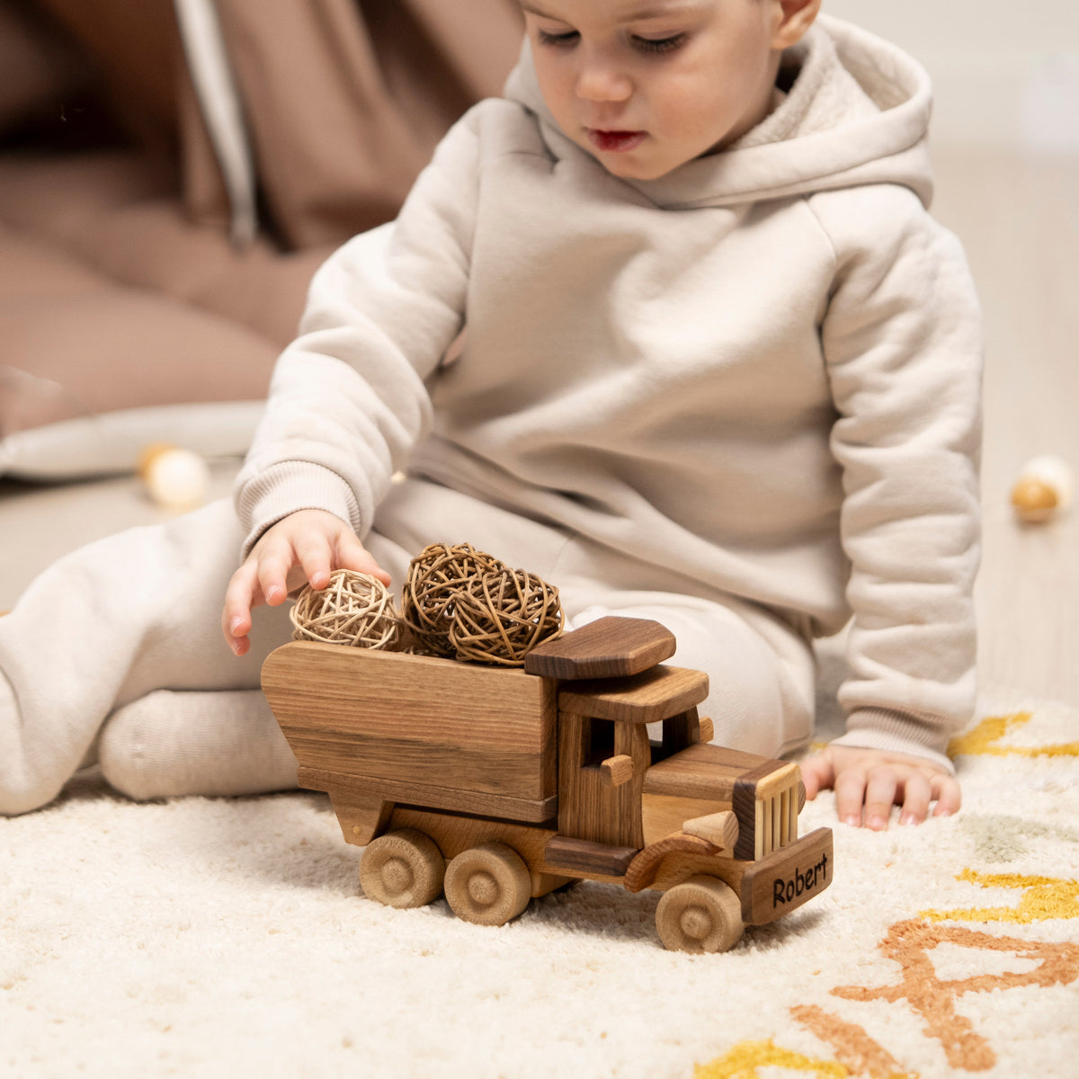 Wooden Dump Truck Toy, Personalized – handmade wooden toy, photo 7