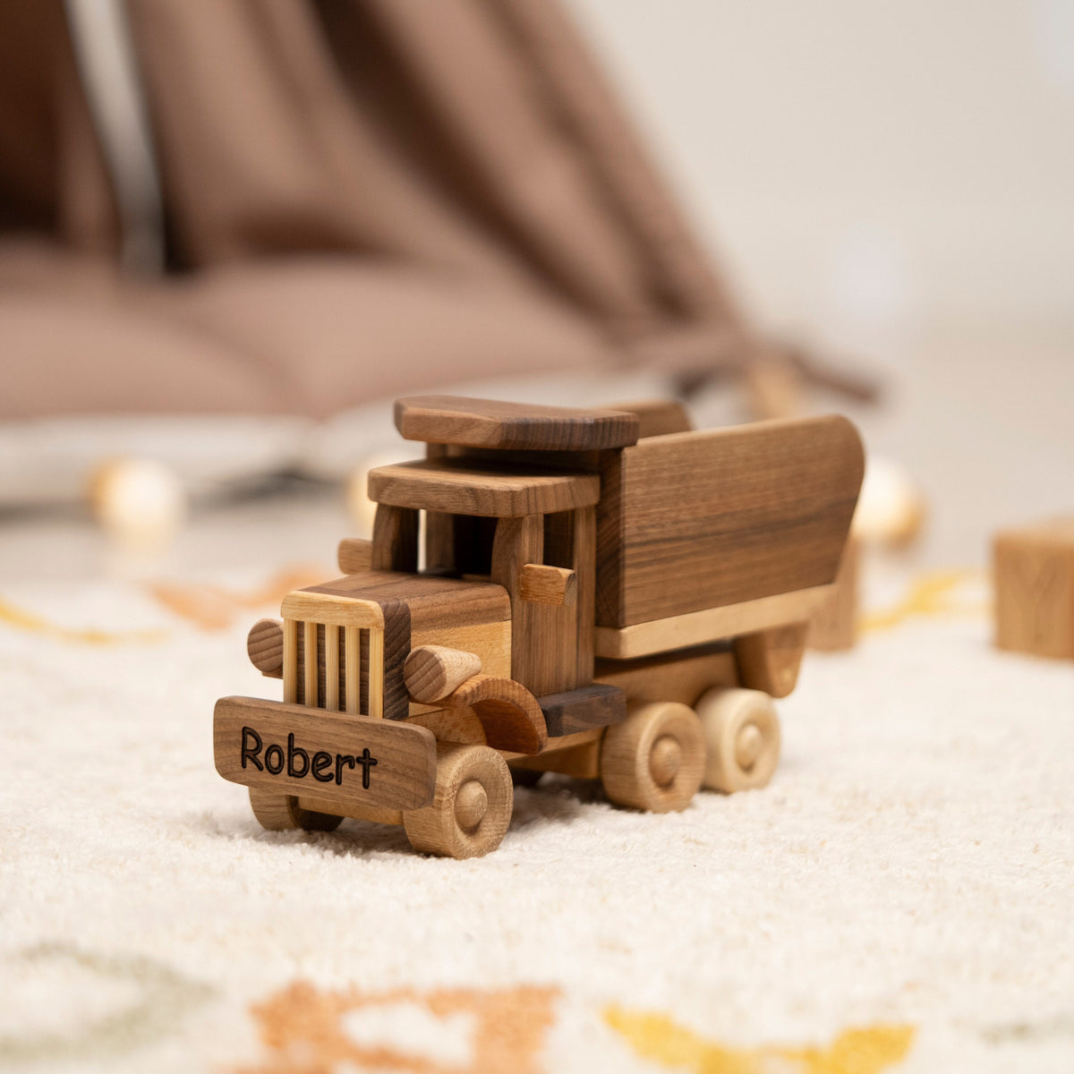 Wooden Dump Truck Toy, Personalized – handmade wooden toy, photo 1