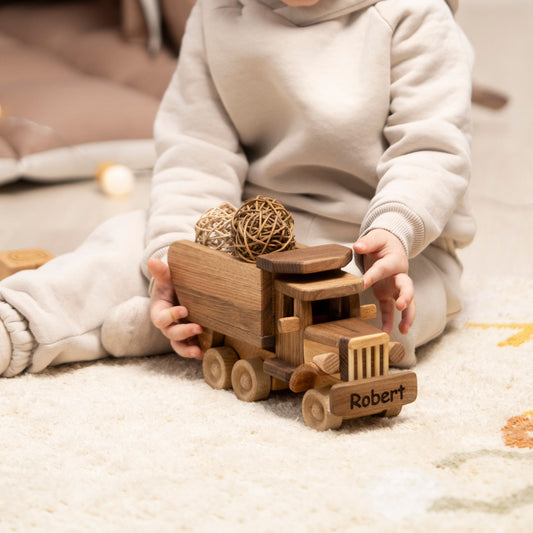 Wooden Dump Truck Toy, Personalized – handmade wooden toy, photo 2