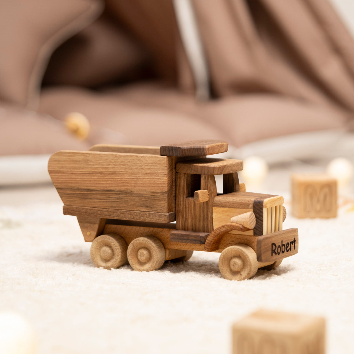 Wooden Dump Truck Toy, Personalized – handmade wooden toy, photo 3
