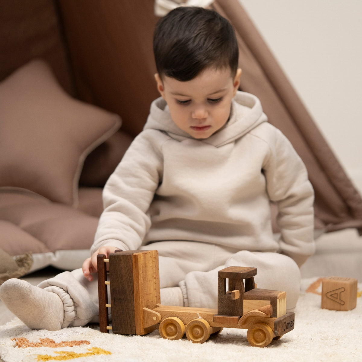 Eco-Friendly Wooden Truck for Toddlers – handmade wooden toy, photo 7